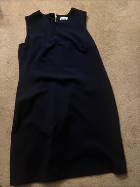 calvin klein  Sleeveless Navy Sheath Dress - Timeless Office Style